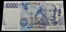 1984 Italy 10000 Lire Banknote