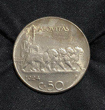 50 centesimi 1924 Leoni Vittorio Emanuele lll Capsula OMAGGIO