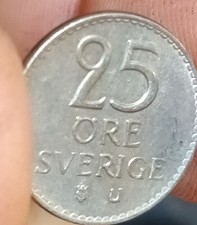 Moneta 25 Ore Svedesi 1963. Re