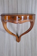 Consolle a muro in legno di noce in stile arte povera