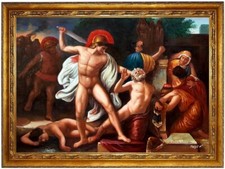 Dipinto, quadro olio, morte di