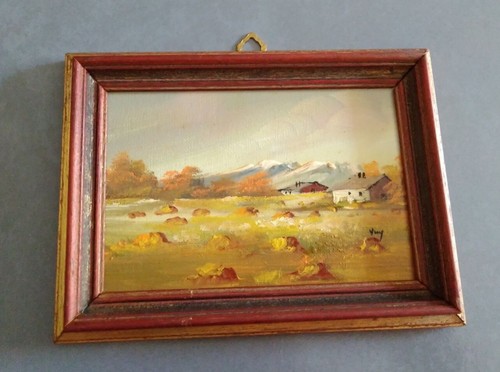 Dipinto olio cartone - a,