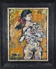 Piero GAULI - Donna con gatto