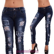 Womens Jeans Skinny Tear Up