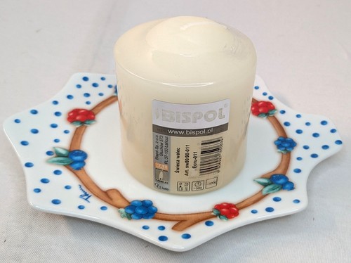 Thun piattino con candela - con,