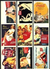 Nove Figurine PANINI Coca Cola 1985