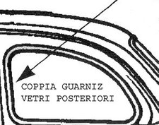 Coppia guarnizioni vetro fisso - guarnizioni,