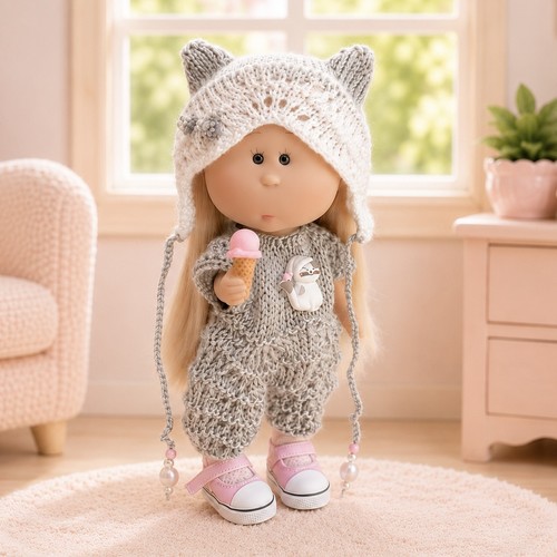Item gray and white knitted - gray,