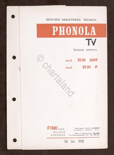 Radiotecnica phonola schema - tv,