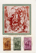 VATICANO 1966 - NATALE 8° EMISSIONE 01 CARTOLINA MAXIMUM PRIMO GIORNO/FIRST