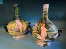 Achille Farina Faenza fiasca in maiolica 1883