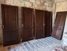 Porte da interno battente e scrigno inlegno massello Pino di Svezia 80x 211x 4.8