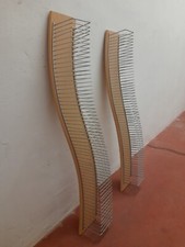 porta cd, in legno e metallo, design onda