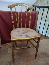 Lotto di 6 sedie d'epoca Napoleone III, legno tornito dorato