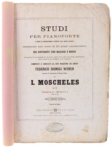 Studi per pianoforte lezioni - studi, o