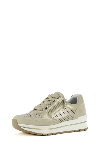 Sneakers stringate donna beige