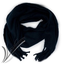 Sciarpone blu invernale da uomo donna caldo Sciarpa grande frange coprispalle