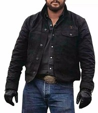 Men's Rip Wheeler Stylish Denim Black Cotton  Trucker Slim Fit Biker Cole Jacket