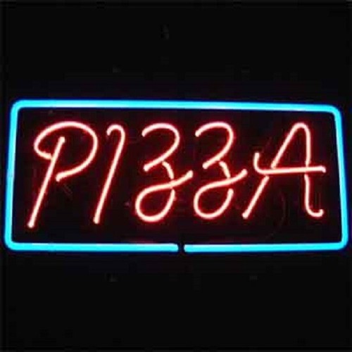Insegna neon pizza - insegna, 14"x7"