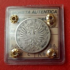 ITALY 2 Lire 1907 Savoy Eagle KM# 33 Kingdom Victor Emmanuel III ( 1901 - 1943 )