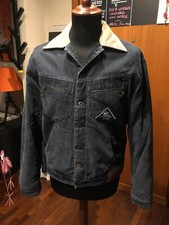 GIUBBOTTO UOMO "ROY ROGER'S" VELLUTO BLU MILLE RIGHE E IMBOTTITURA INTERNA 