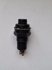 x2PCS Mini Pulsante da Pannello Normalmente Aperto NA con Tasto Nero 7mm x2PZ