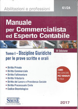 MANUALE PER COMMERCIALISTA ED ESPERTO CONTABILE TOMO I LIBRO ITA USATO ML3 88526