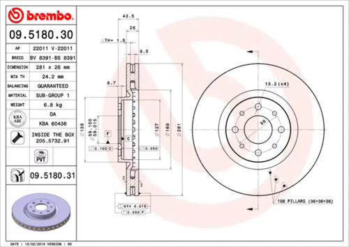 Set freni disco brembo - set,