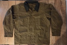 Giacca Filson Tin Cloth | Nuova senza etichette | XL Long | Marrone scuro | Made in USA | Fuori produzione