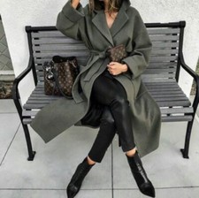 CAPPOTTO LUNGO ZARA KAKI 100%