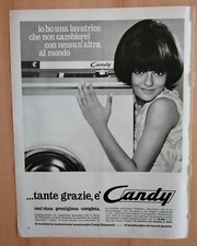 CANDY LAVATRICE PUBBLICITÀ ADVERTISING 1967 CM. 33 X 25 B/W L'OREAL MOARIL