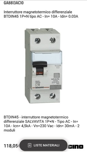 Magnetotermico bticino - magnetotermico,