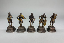 STATUE MINIATURA GIUSEPPE VASARI METALLO ARGENTATO SERIE MUSICANTI - NO COMPLETA