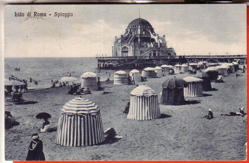 Cartolina ostia lido - ostia, roma