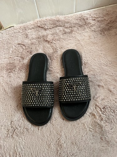 Sandali prada logo strass - prada,