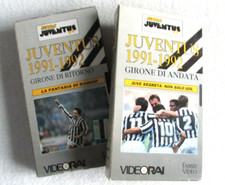 2 VHS Videocassetta Juventus 1991-1992 Hurrà Juve Fabbri video Vintage __W2
