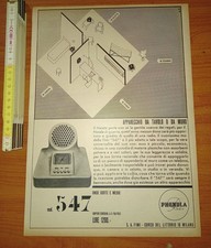 Pubblicità, Phonola Radio. Mod 547 Apparecchi da tavolo e da muro, 1940