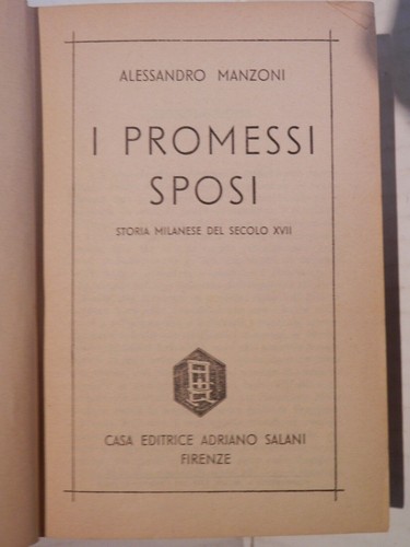 Promessi sposi alessandro - promessi,