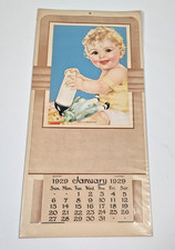 Vintage 1929 wall calendar - vintage,