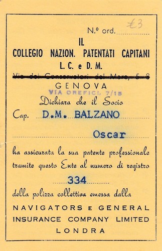 Tessera collegio nazionale - tessera,