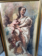 LUIGI SIROTTI -1930-2017  ' BELLO  STUDIO MOLTO BARABINIANO ' GENOVA -BOGLIASCO