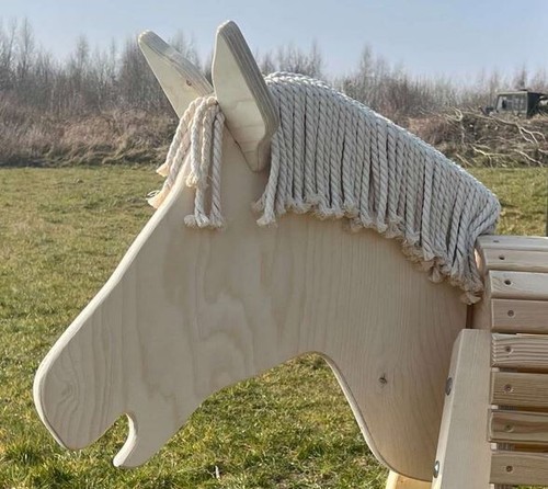 Cavallo legno lana morbida - cavallo,