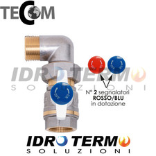 VALVOLA A SQUADRO PER COLLETTORI MF CON BOCCHETTONE 3/4 - 1'' ORIENTABILE