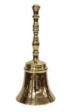 Campana campanello campanella in ottone lucido tavolo 12 cm