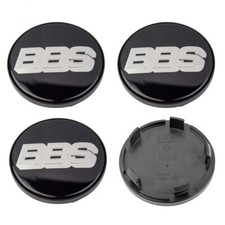 4x BBS coprimozzo copricerchio 70,6 mm argento/nero 0924494 10023603