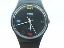 Swatch Gent GA100 Don't be too late 1984 cinturino 7 fori vintage quartz watch