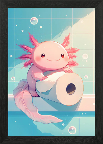 Carino axolotl con rotolo - con,