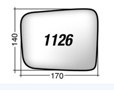 Per Nissan Patrol (Y61) 1997-2013 Vetro Ricambio Dx per Specchio Retrov. 170X140