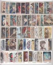 FRANCIA ANNI VARI 50 FRANCOBOLLI QUADRI DIVERSI STUPENDA REGALO PER Amante Arte