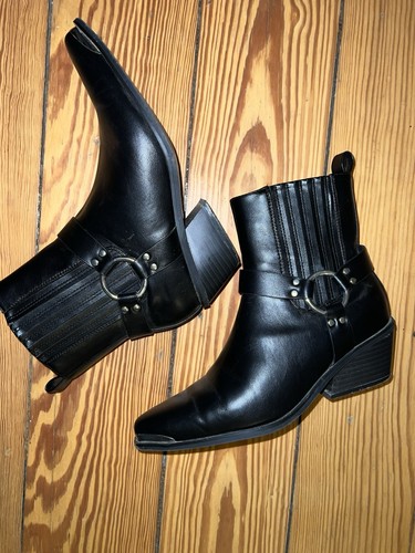 Stivaletto vegan pelle nero - pelle,
